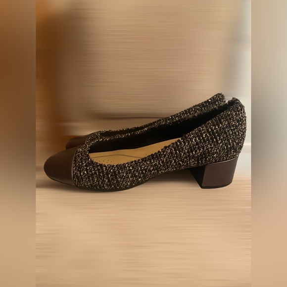Easy Spirit Libie Tweed Block Heel Leather Toe Women’s Sz 10 Worn Once $109 - Picture 4 of 8